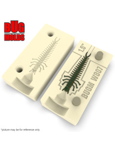 Fishing soft bait mold Hellgrammite 1 inch model ID W847 from Bugmolds 2