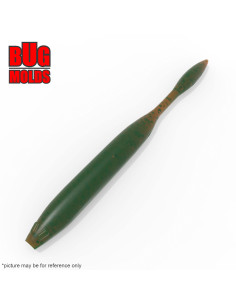 Fishing soft bait mold DreamShotWorm 4 inch model ID W263 from Bugmolds
