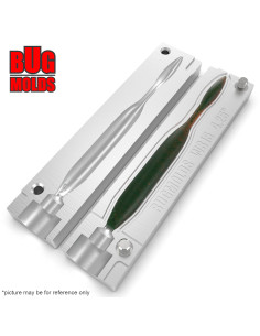 Fishing soft bait mold DreamShotWorm 4 inch model ID W263 from Bugmolds 2