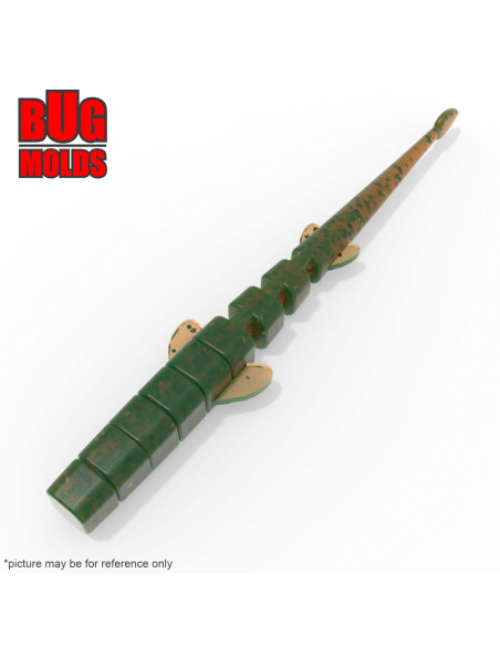 Fishing soft bait mold UnagiSlug 3,5 inch model ID W295 from Bugmolds