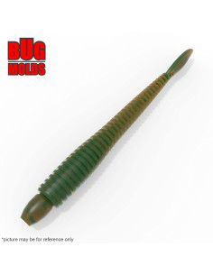 Fishing soft bait mold RibsterWorm 3 inch model ID W363 from Bugmolds
