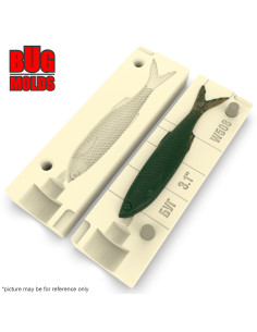 Fishing soft bait mold BleakRealTail 4,1 inch model ID W507 from Bugmolds 2