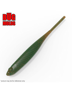 Fishing soft bait mold FlashJSlim 2 inch model ID W562 from Bugmolds