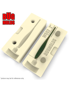 Fishing soft bait mold FlashJSlim 2 inch model ID W562 from Bugmolds 2