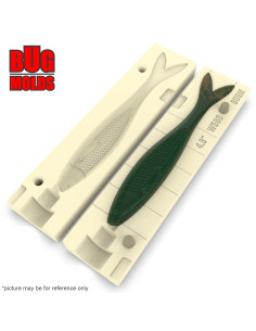 Fishing soft bait mold NitroSpratFinesse 4,8 inch model ID W586 from Bugmolds 2