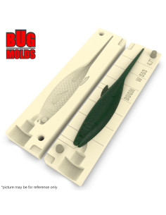 Fishing soft bait mold Jerky 4,7 inch model ID W593 from Bugmolds 2