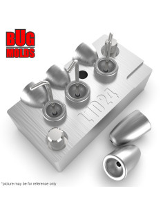 Aluminum CNC Mold Carolina Bullet Texas Carolina Bullet Long Shape 3,5-7,1g 3-cav: 3,5-5,3-7,1g ID L1024