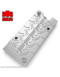 Fishing Soft Bait Multi-cavity Aluminum mold  CaddisflyLarwa 0,4 inch 10-cav vol. 0,12 fl oz (3,54 cm^3)  ID B175_10a1 from Bugm 2