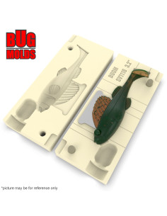 DIY Fishing soft bait Stone offset hook Swimbait 1-cav mold DarkSleeper 3,2inch model ID SV1116_1s1_o 2