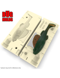 DIY Fishing soft bait Stone offset hook Swimbait 1-cav mold DarkSleeper 3,8inch model ID SV1117_1s1_o 2