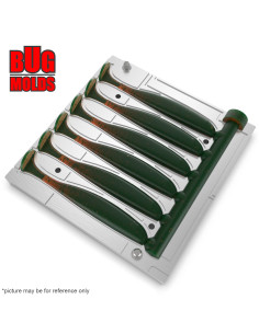 Fishing Soft Bait Multi-cavity Aluminum mold  EasyShiner 4 inch 6-cav vol. 1,73 fl oz (51,16 cm^3)  ID V22_6a1 from Bugmolds