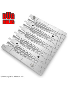 Fishing Soft Bait Multi-cavity Aluminum mold  SwingImpactFat 2,8 inch 5-cav vol. 1,23 fl oz (36,31 cm^3)  ID V23_5ai from Bugmol 2