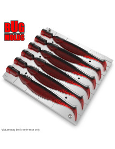 Fishing Soft Bait Multi-cavity Aluminum mold  SkinnyDipper 5 inch 6-cav vol. 4,6 fl oz (135,94 cm^3)  ID V411_6ai from Bugmolds