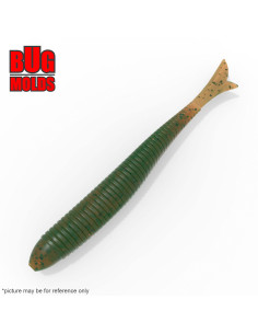 Fishing soft bait mold FishTail 4,5 inch inch model ID W349 from Bugmolds