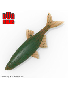 Fishing Soft Bait Multi-cavity Aluminum mold  Alburnus 1,5 inch 5-cav vol. 0,42 fl oz (12,28 cm^3)  ID W393_5ai from Bugmolds