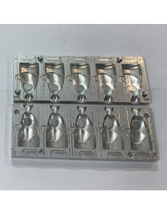 Aluminum CNC Mold Jig Head BloodMinnowExtraDeep 120g 5-cav: 120-120-120-120-120g ID BL301_0_20