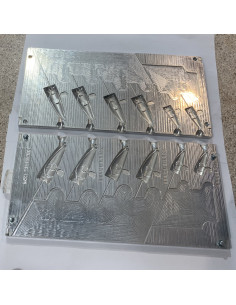 Aluminum CNC Mold Jig Head Sandeel 22-97g 6-cav: 22-22-63-63-97-97g ID BL324_0_20