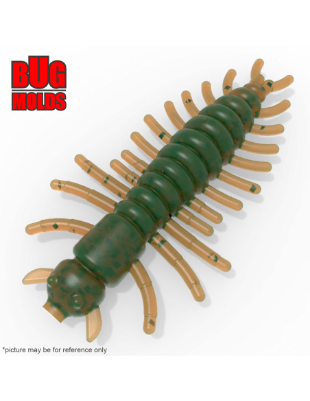 Fishing soft bait mold Hellgrammite 1 inch model ID B193 from Bugmolds