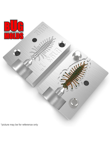 Fishing soft bait mold Hellgrammite 1 inch model ID B193 from Bugmolds