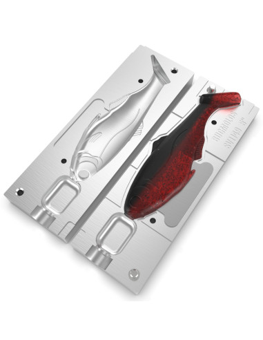 DIY Fishing soft bait Aluminum offset hook Swimbait 1-cav mold BattleShad 5inch model ID SV1149_1a1_o