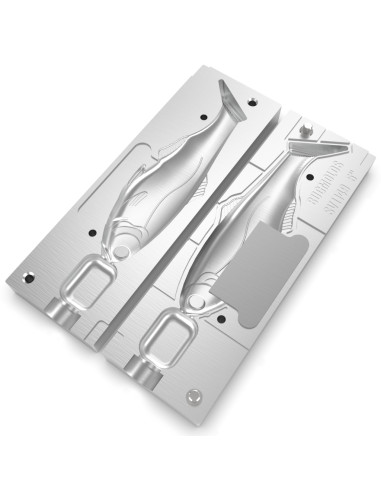 DIY Fishing soft bait Aluminum offset hook Swimbait 1-cav mold BattleShad 5inch model ID SV1149_1a1_o