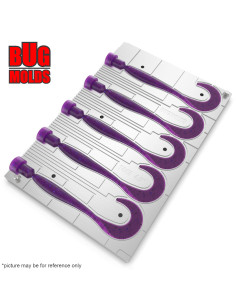 Fishing Soft Bait Multi-cavity Aluminum mold  SlimTail 4,5 inch 5-cav vol. 1,34 fl oz (39,69 cm^3)  ID T445_5ai from Bugmolds