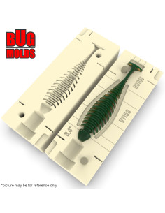 Fishing soft bait mold Deadslowler 3,4 inch model ID V1158 from Bugmolds 2