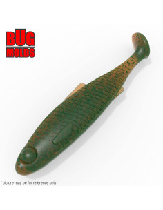 Fishing soft bait mold MicroFish 2 inch model ID V1176 from Bugmolds