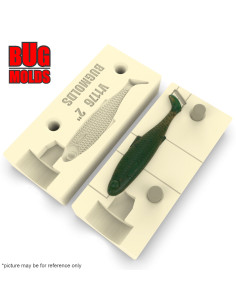 Fishing soft bait mold MicroFish 2 inch model ID V1176 from Bugmolds 2