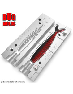 Fishing soft bait mold Machete Minnow 3,25 inch model ID V1178 from Bugmolds 2