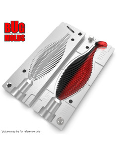 Fishing soft bait mold BellowsGillSwimmer 3,5 inch model ID V1179 from Bugmolds 2