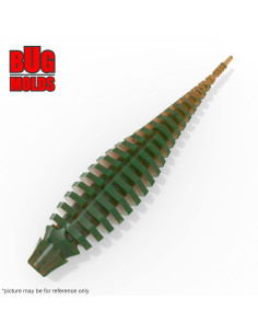 Fishing soft bait mold YotoWorm 2 inch model ID W840 from Bugmolds