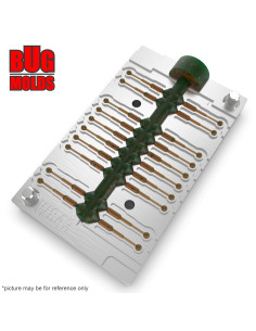 Fishing Soft Bait Multi-cavity Aluminum mold  IceMite 0,75 inch 20-cav vol. 0,18 fl oz (5,42 cm^3)  ID W843_20a1 from Bugmolds