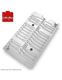 Fishing Soft Bait Multi-cavity Aluminum mold  IceMite 0,75 inch 20-cav vol. 0,18 fl oz (5,42 cm^3)  ID W843_20a1 from Bugmolds 2