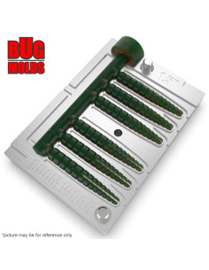 Fishing Soft Bait Multi-cavity Aluminum mold  CrappieMagnet 1,5 inch 6-cav vol. 0,32 fl oz (9,39 cm^3)  ID W866_6a1 from Bugmold