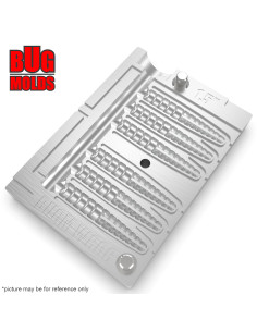 Fishing Soft Bait Multi-cavity Aluminum mold  CrappieMagnet 1,5 inch 6-cav vol. 0,32 fl oz (9,39 cm^3)  ID W866_6a1 from Bugmold 2