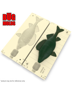 Fishing soft bait mold PerchFish 8 inch model ID W877 from Bugmolds 2