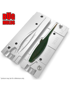 Fishing soft bait mold Jerky 3,5 inch model ID W891 from Bugmolds 2