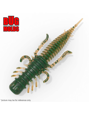 Fishing soft bait mold BobbiZ 2,5 inch model ID B188 from Bugmolds