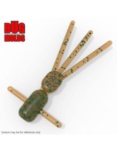 Fishing soft bait mold Versamite 0,625 inch model ID C546 from Bugmolds