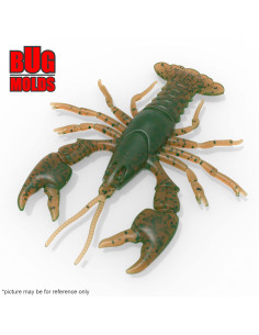 Fishing soft bait mold RealCrayfish 2 inch model ID C586 from Bugmolds
