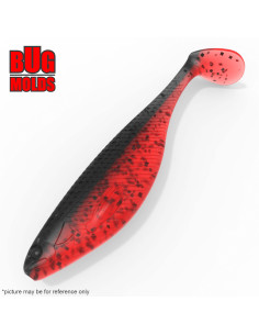 Fishing soft bait mold ShadTeez 2,7 inch model ID V1122 from Bugmolds
