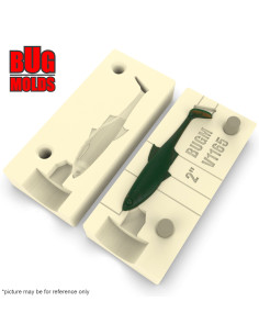 Fishing soft bait mold Bleak 2 inch model ID V1165 from Bugmolds 2