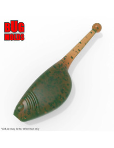 Fishing soft bait mold Shadpole 2,5 inch model ID W627 from Bugmolds