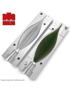 Fishing soft bait mold BellowsShad 3,8 inch model ID W822 from Bugmolds 2