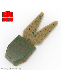 Fishing soft bait mold TinySaltyChunk 2 inch model ID W824 from Bugmolds