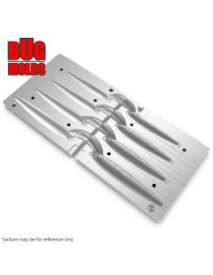 Aluminum CNC Mold Pilker Bleak Pilker 25-60g 4-cav: 25-30-40-60g ID L1170 2