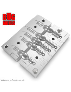 Aluminum CNC Mold Other Sinkers Crank Bait Belly Weights 2-6g 5-cav: 2-3-4-5-6g ID L1175 2