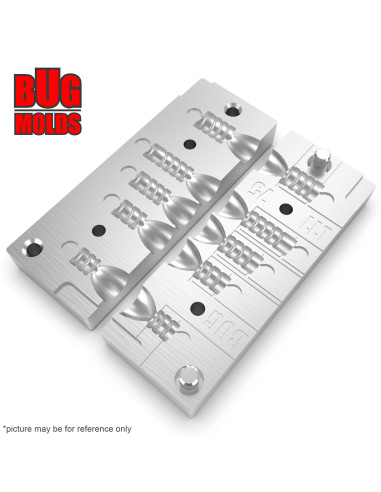 Aluminum CNC Mold Other Sinkers Crank Bait Belly Weights 2-6g 5-cav: 2-3-4-5-6g ID L1175