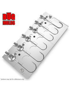 Aluminum CNC Mold Jig Head Eyehole Round 1,8-14,2g 6-cav: 1,8-3,5-5,3-7,1-10,6-14,2g ID L1186